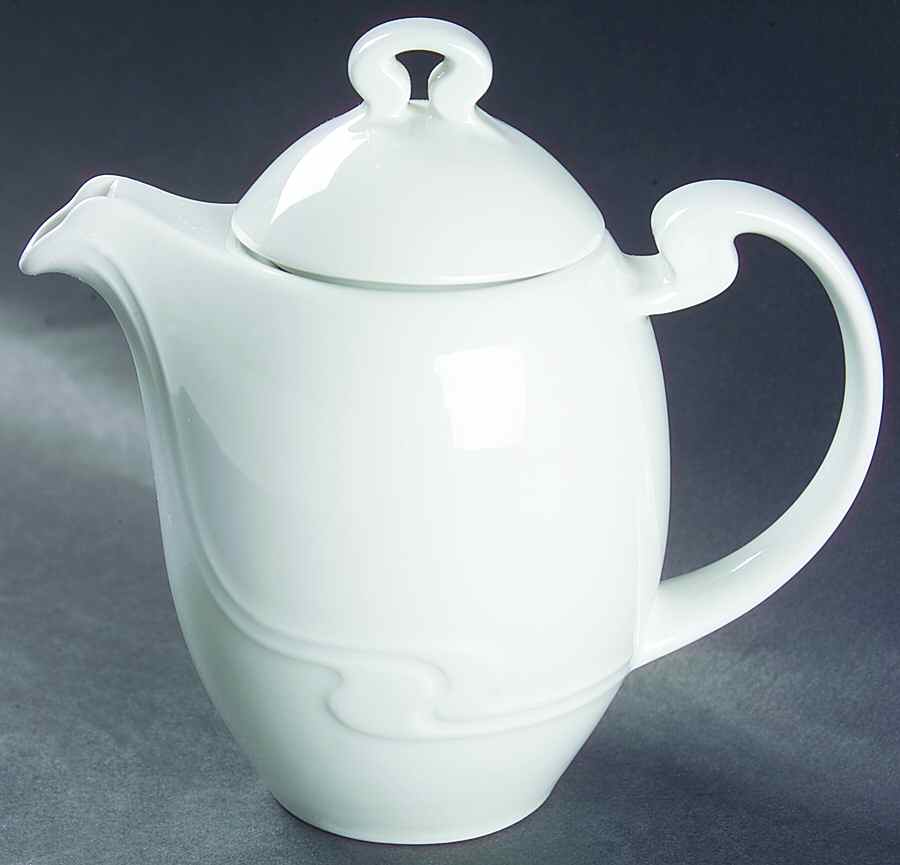 Asymmetria White Mini Coffee Pot & Lid by Rosenthal - Continental-1