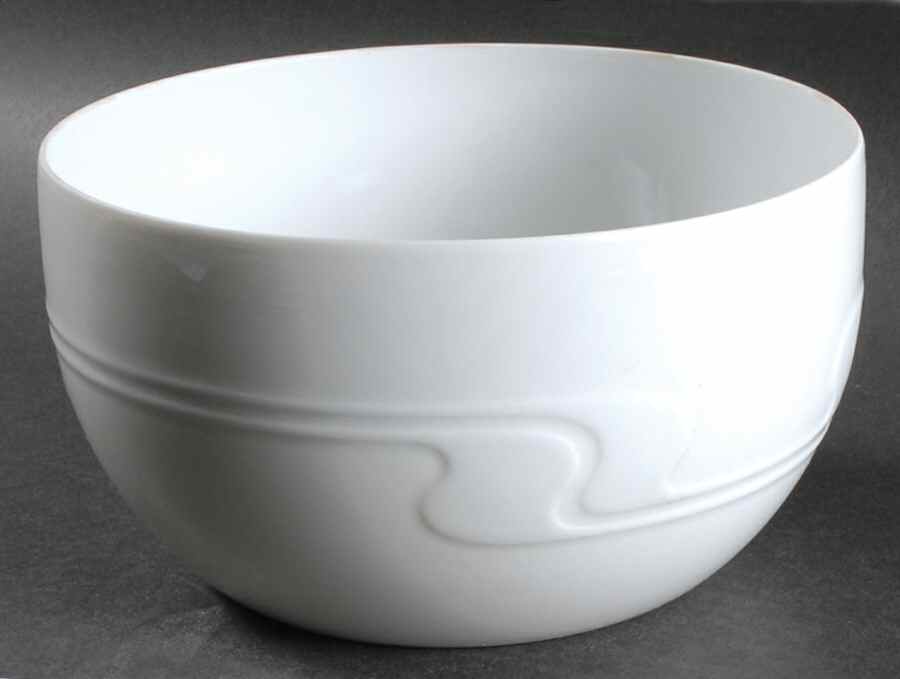 Asymmetria White 7" Round Vegetable Bowl by Rosenthal - Continental-1