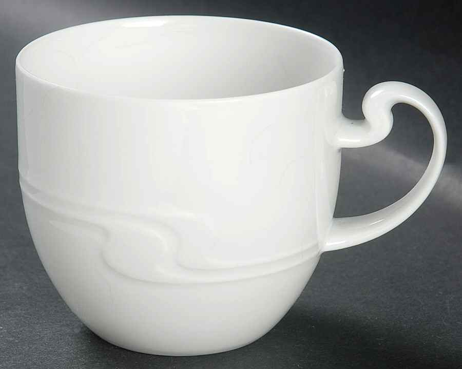 Asymmetria White Flat Cup by Rosenthal - Continental-1