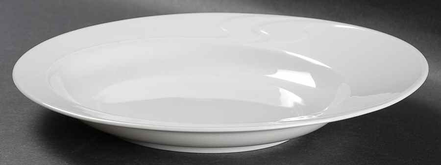 Asymmetria White Large Rim Soup Bowl by Rosenthal - Continental-1