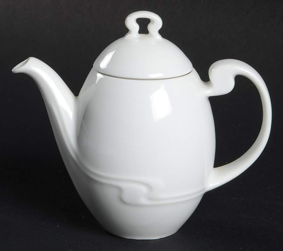 Asymmetria White Toy Coffee Pot and Lid by Rosenthal - Continental-1