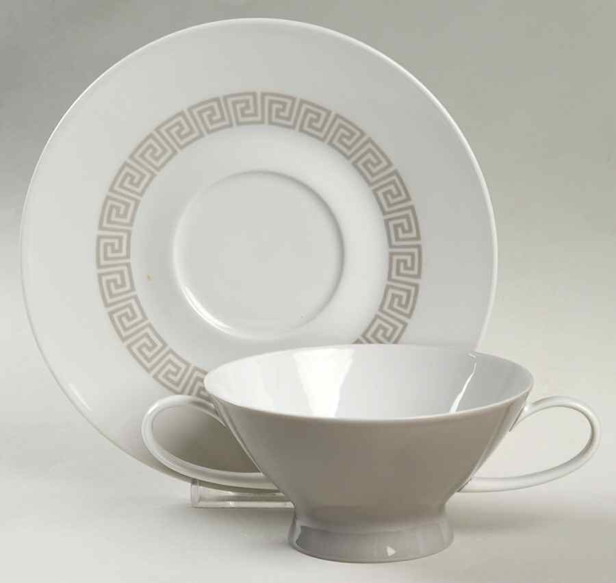 Athenia Footed Cream Soup Bowl & Saucer Set by Rosenthal - Continental-1