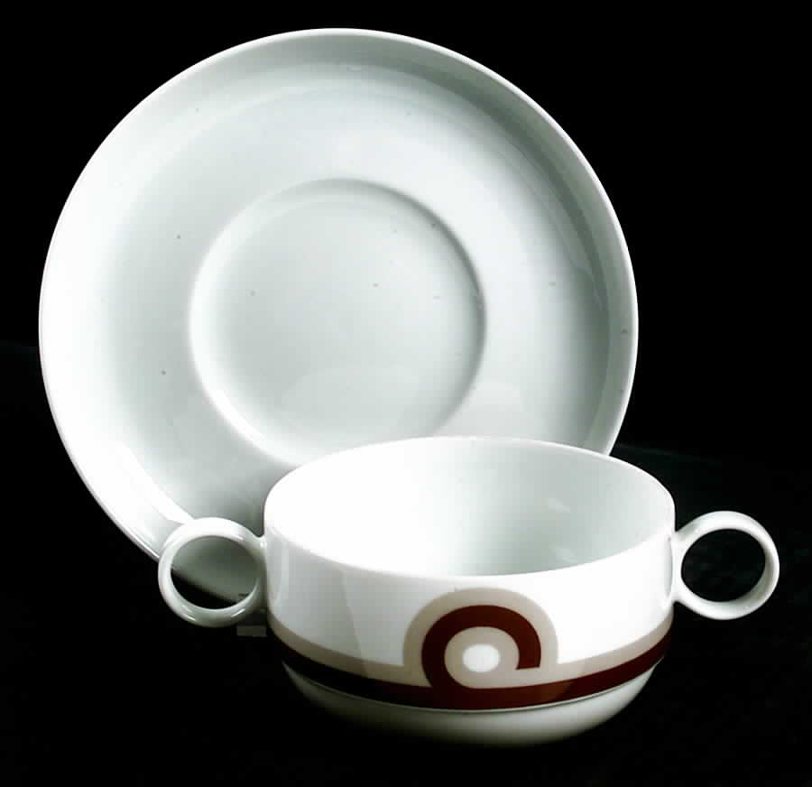 Baltic Flat Cream Soup Bowl & Saucer Set by Rosenthal - Continental-1