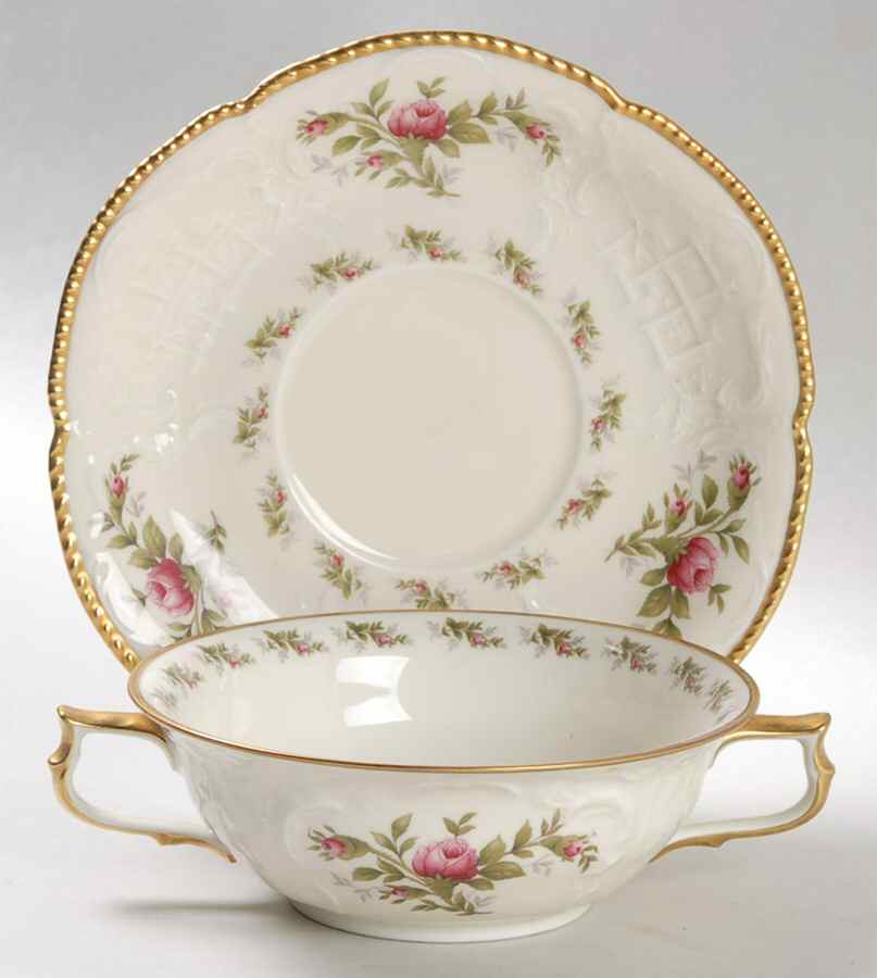 Barbara Footed Cream Soup Bowl & Saucer Set by Rosenthal - Continental-1