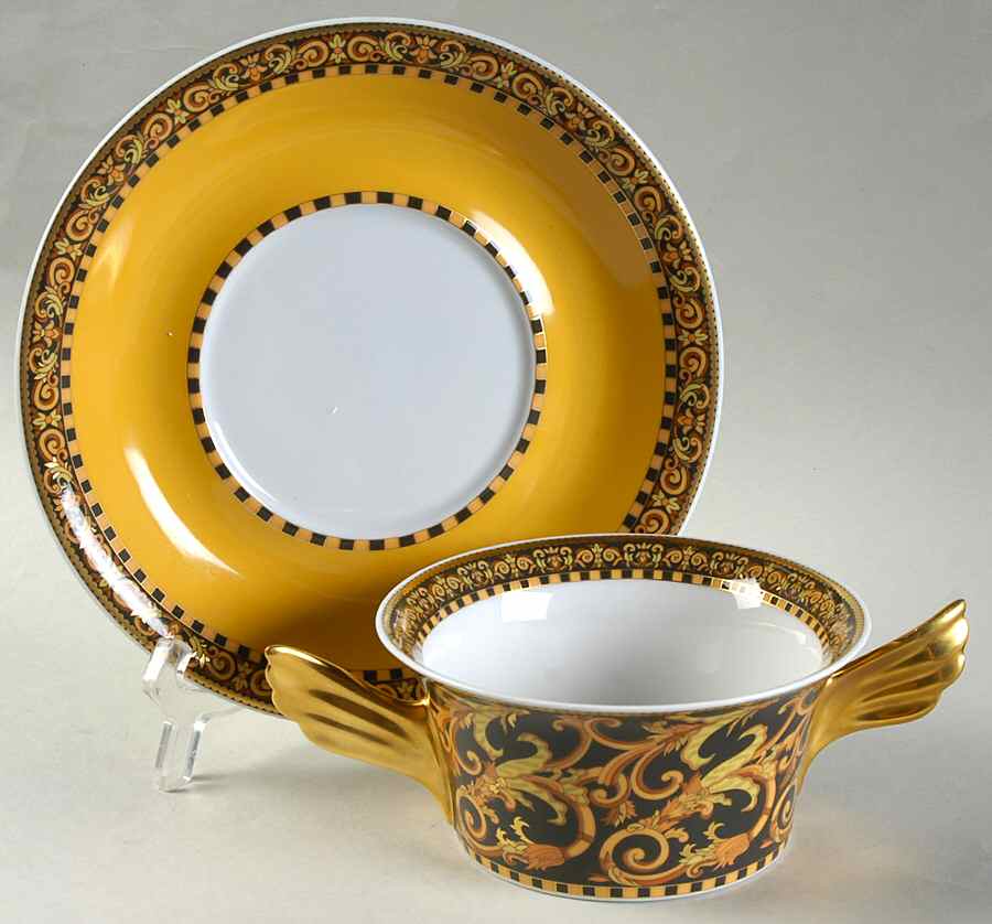 Barocco Flat Cream Soup Bowl & Saucer Set by Rosenthal - Continental-1