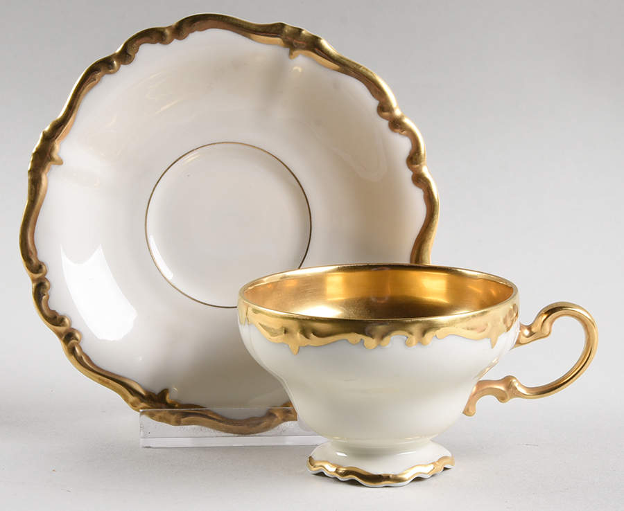 Baroque Gold Footed Demitasse Cup & Saucer Set by Rosenthal - Continental-1