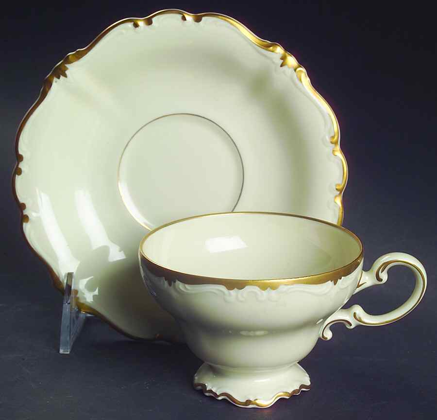 Baroque Gold Footed Cup & Saucer Set by Rosenthal - Continental-1