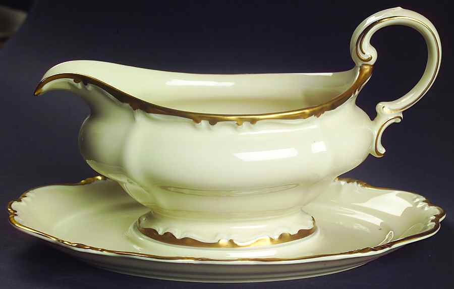 Baroque Gold Gravy Boat with Attached Underplate by Rosenthal - Continental-1