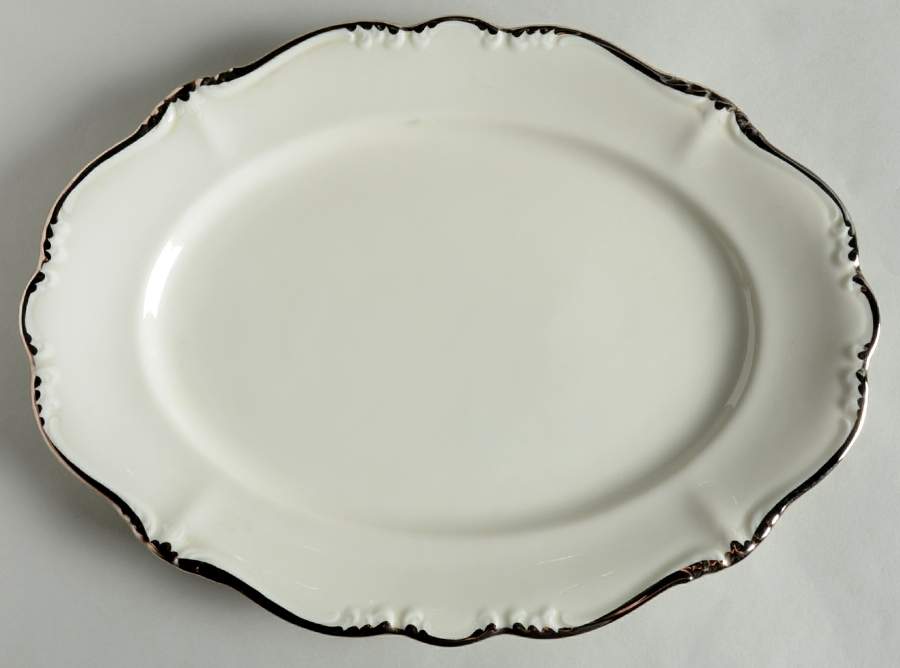 Baroque Platinum 12" Oval Serving Platter by Rosenthal - Continental-1