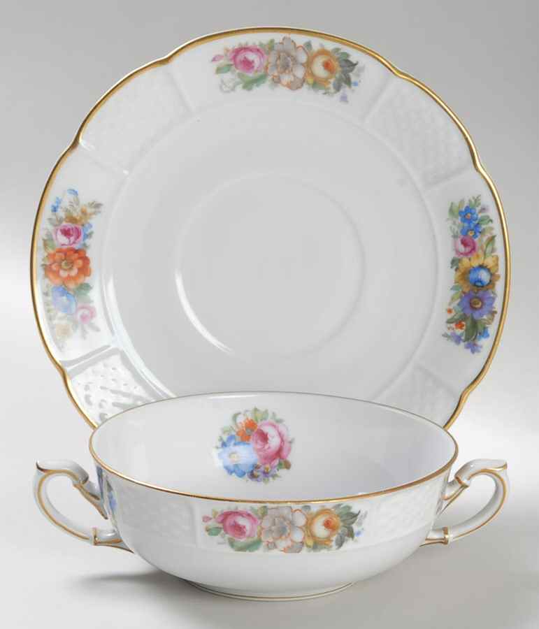 Barrock Flat Cream Soup Bowl & Saucer Set by Rosenthal - Continental-1