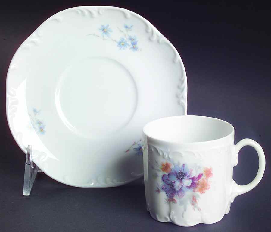 Belvedere (Monbijou Shape) Flat Demitasse Cup & Saucer Set by Rosenthal - Continental-1