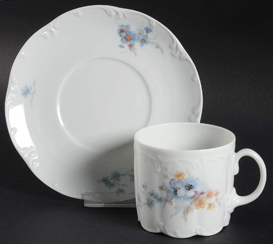Belvedere (Monbijou Shape) Flat Cup & Saucer Set by Rosenthal - Continental-1