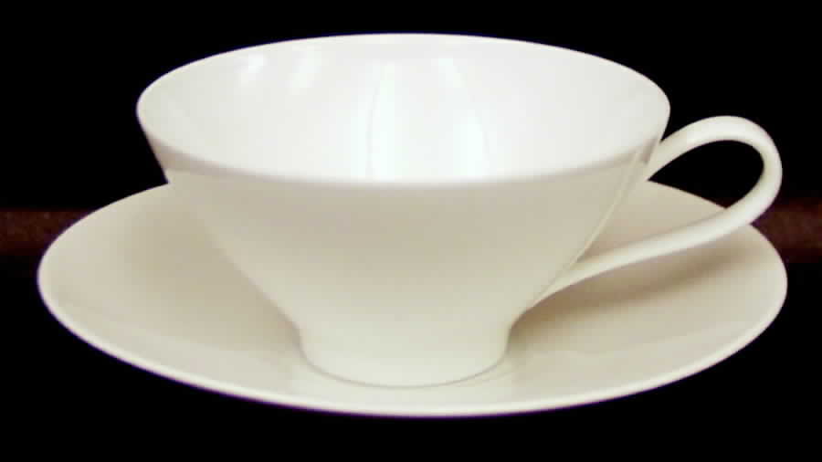 Bettina White Flat Cup & Saucer Set by Rosenthal - Continental-1
