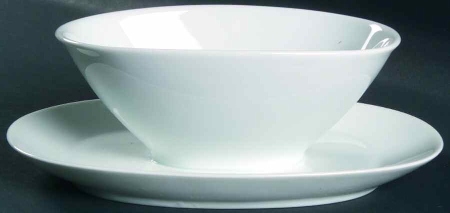 Bettina White Gravy Boat with Attached Underplate by Rosenthal - Continental-1