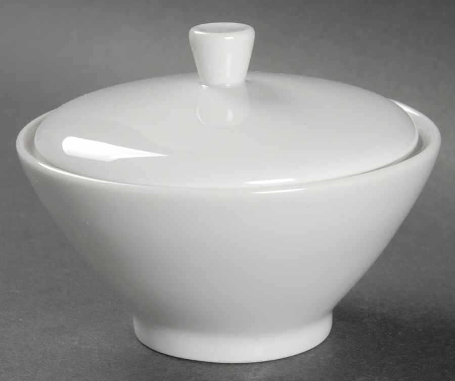 Bettina White Sugar Bowl & Lid by Rosenthal - Continental-1