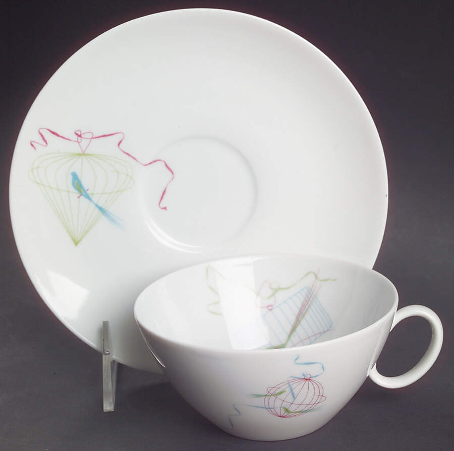 Bird Cage Flat Cup & Saucer Set by Rosenthal - Continental-1