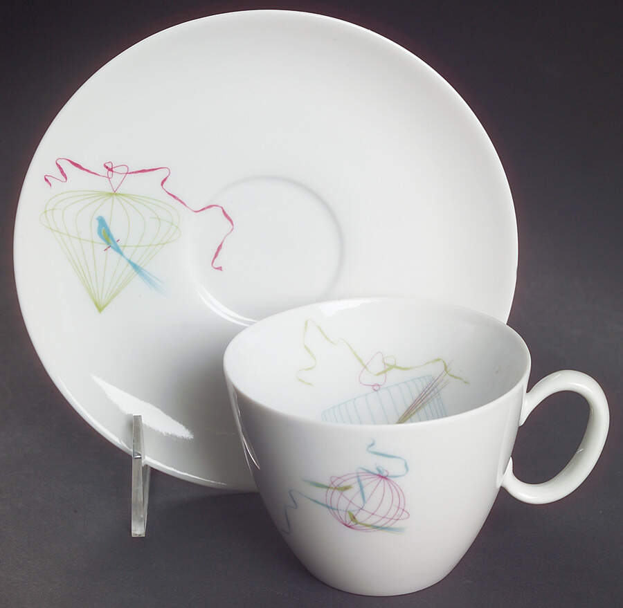 Bird Cage Flat Cup & Saucer Set by Rosenthal - Continental-1