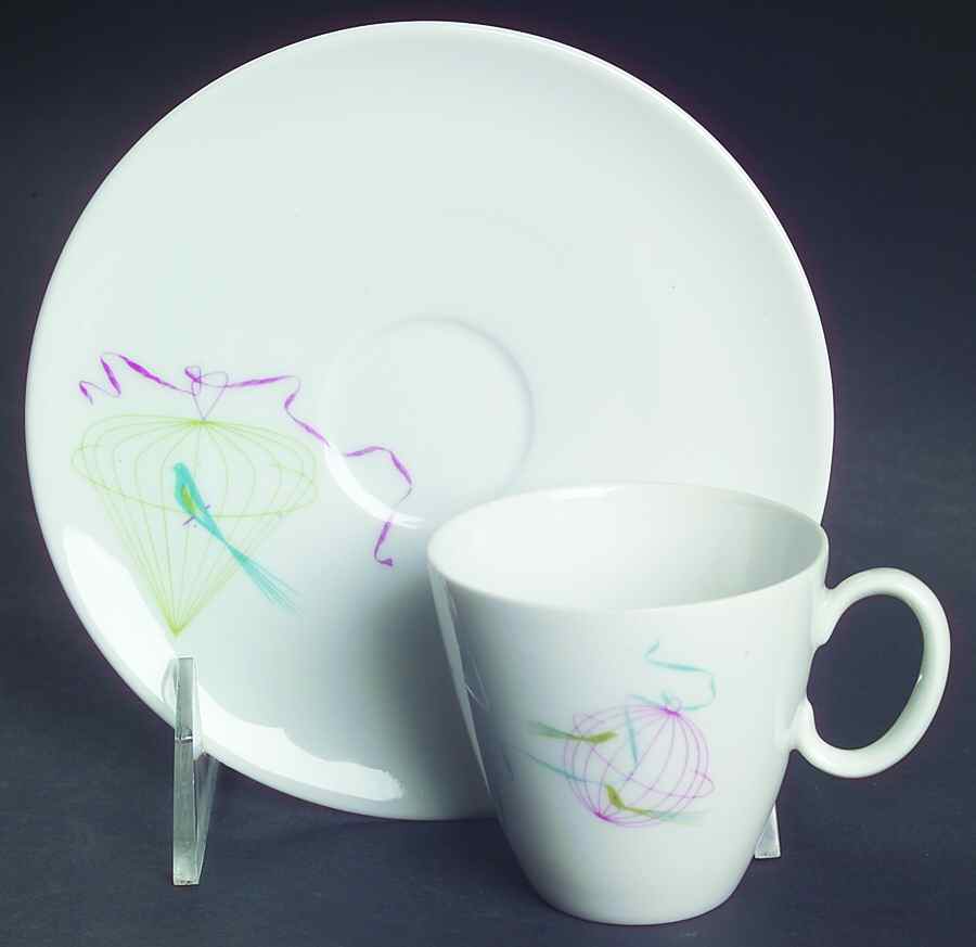 Bird Cage Flat Demitasse Cup & Saucer Set by Rosenthal - Continental-1