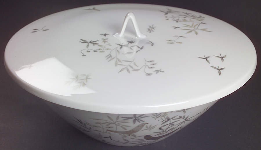 Birds On Trees Round Covered Vegetable-Uses RV9 as Base+CVLRV9 by Rosenthal - Continental-1