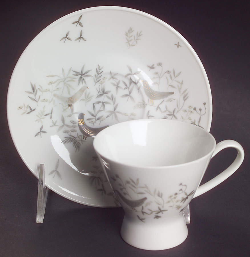 Birds On Trees Footed Demitasse Cup & Saucer Set by Rosenthal - Continental-1