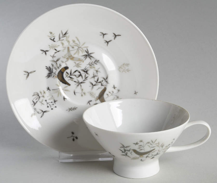 Birds On Trees Footed Cup & Saucer Set by Rosenthal - Continental-1