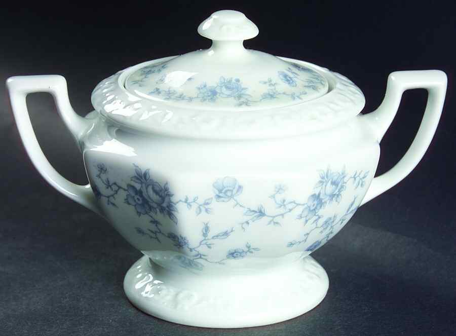 Blue Bouquet Sugar Bowl & Lid by Rosenthal - Continental-1