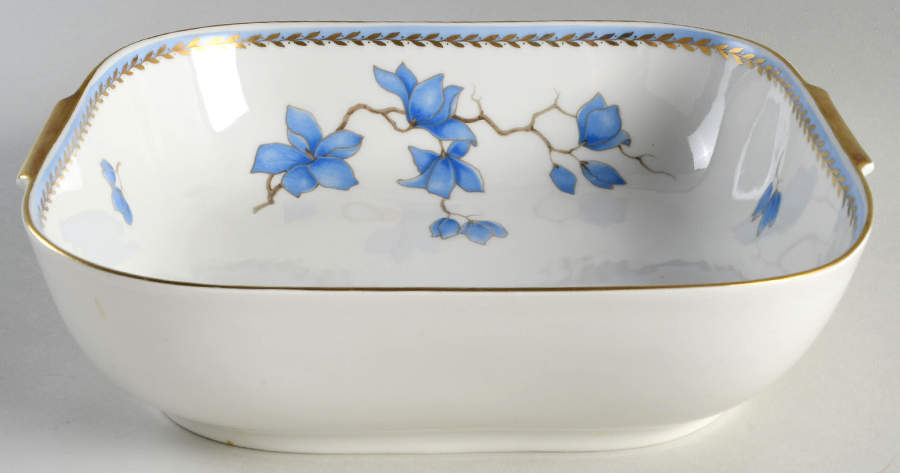 Blue Danube (White) 9" Square Vegetable Bowl by Rosenthal - Continental-1