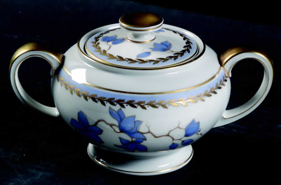 Blue Danube (White) Sugar Bowl & Lid by Rosenthal - Continental-1