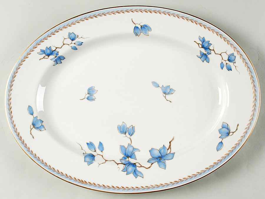 Blue Danube (White) 15" Oval Serving Platter by Rosenthal - Continental-1