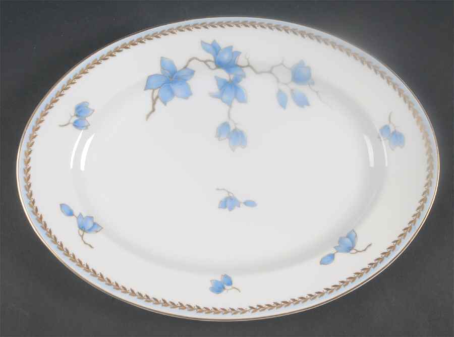 Blue Danube (White) 12" Oval Serving Platter by Rosenthal - Continental-1