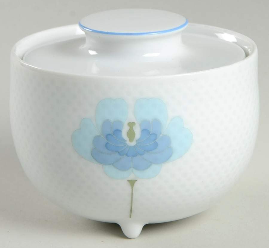 Blue Flower (Century Shape, Coupe) Sugar Bowl & Lid by Rosenthal - Continental-1