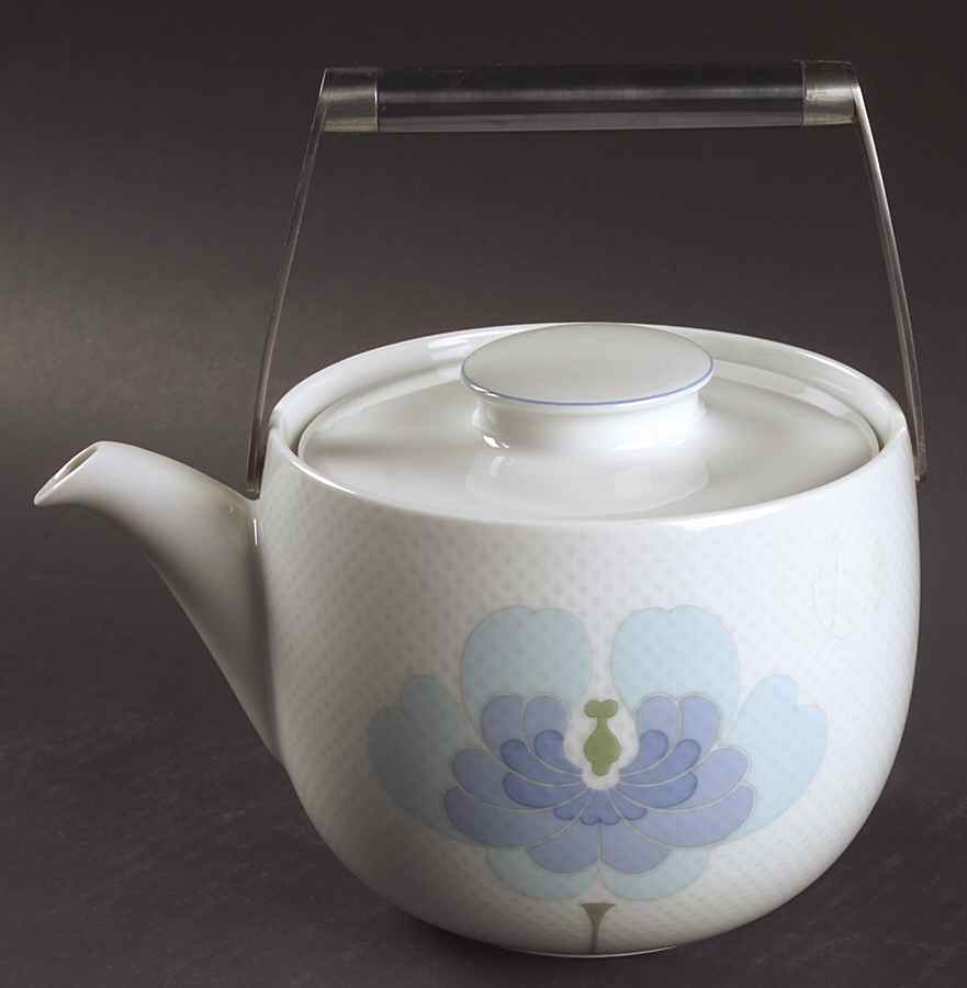 Blue Flower (Century Shape, Coupe) Teapot & Lid by Rosenthal - Continental-1