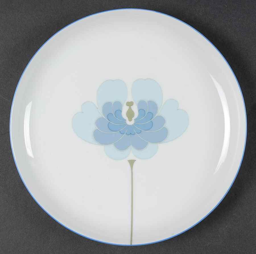 Blue Flower (Century Shape, Coupe) Salad Plate by Rosenthal - Continental-1