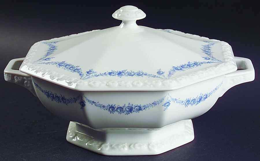 Blue Garland Round Covered Vegetable by Rosenthal - Continental-1