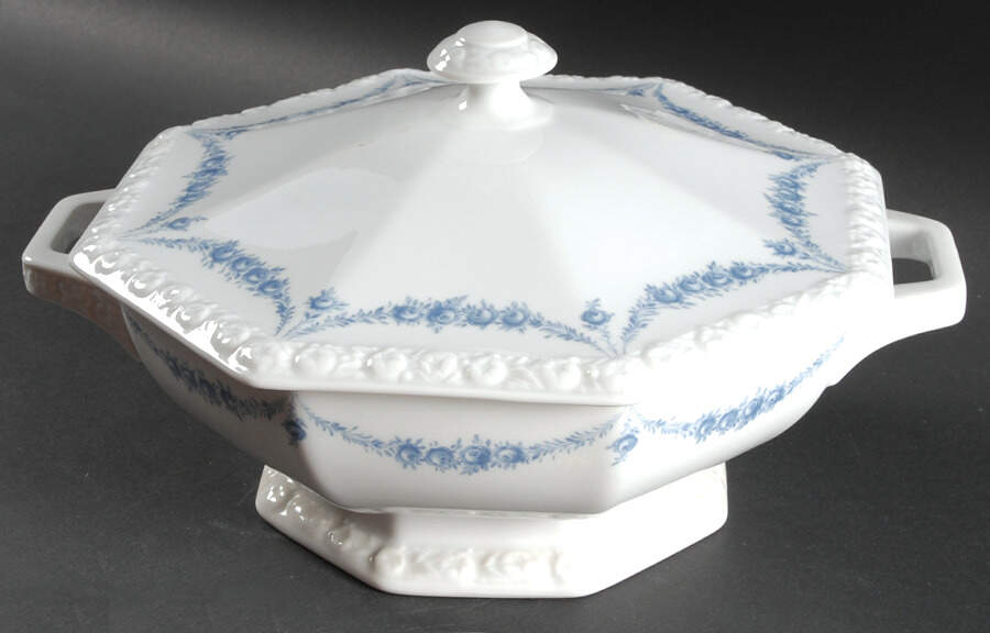 Blue Garland Round Covered Vegetable by Rosenthal - Continental-1