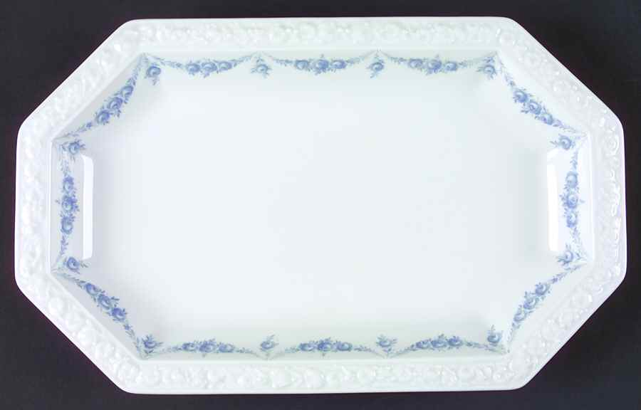 Blue Garland 13" Oval Serving Platter by Rosenthal - Continental-1