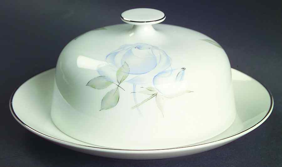 Blue Rose (Coupe) Round Covered Butter by Rosenthal - Continental-1