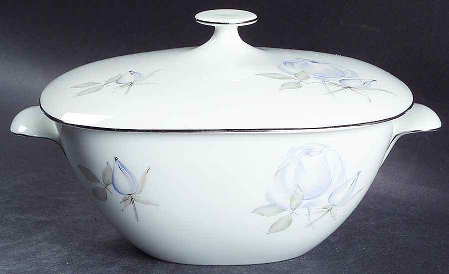 Blue Rose (Coupe) Square Covered Vegetable by Rosenthal - Continental-1