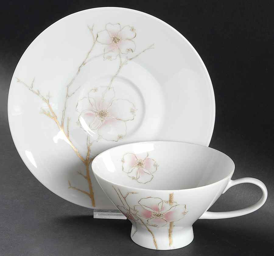 Blush Footed Cup & Saucer Set by Rosenthal - Continental-1