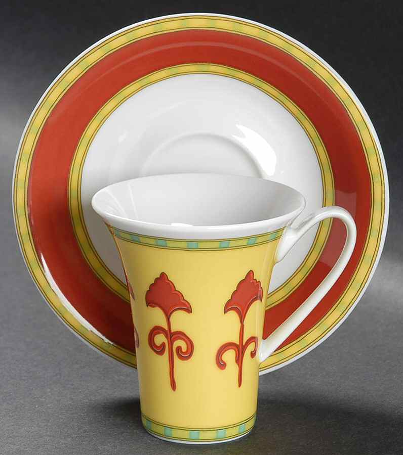 Bokhara Flat Demitasse Cup & Saucer Set by Rosenthal - Continental-1