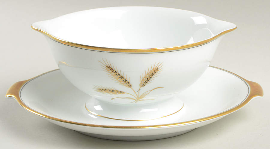 Bountiful Round Gravy Boat/Attached Underplate by Rosenthal - Continental-1