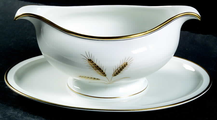 Bountiful Round Gravy Boat/Attached Underplate by Rosenthal - Continental-1