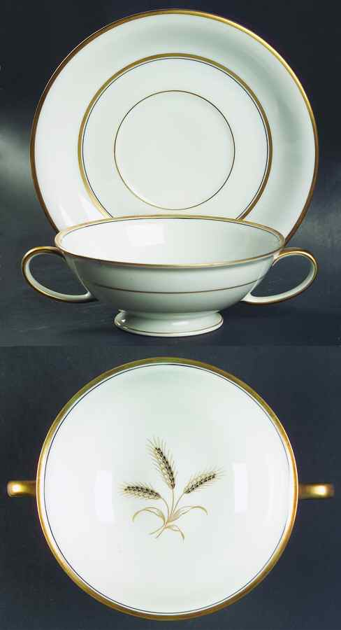 Bountiful Footed Cream Soup Bowl & Saucer Set by Rosenthal - Continental-1