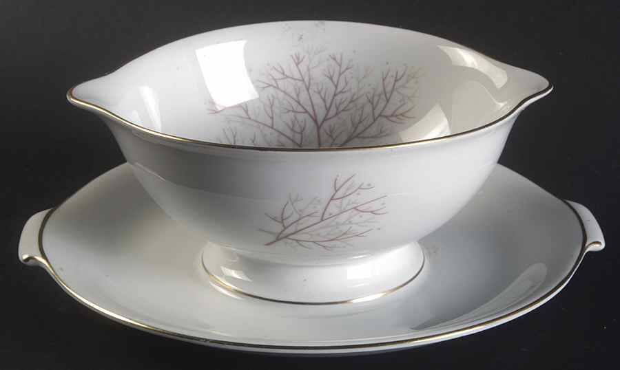 Bramble (Aida) Gravy Boat with Attached Underplate by Rosenthal - Continental-1