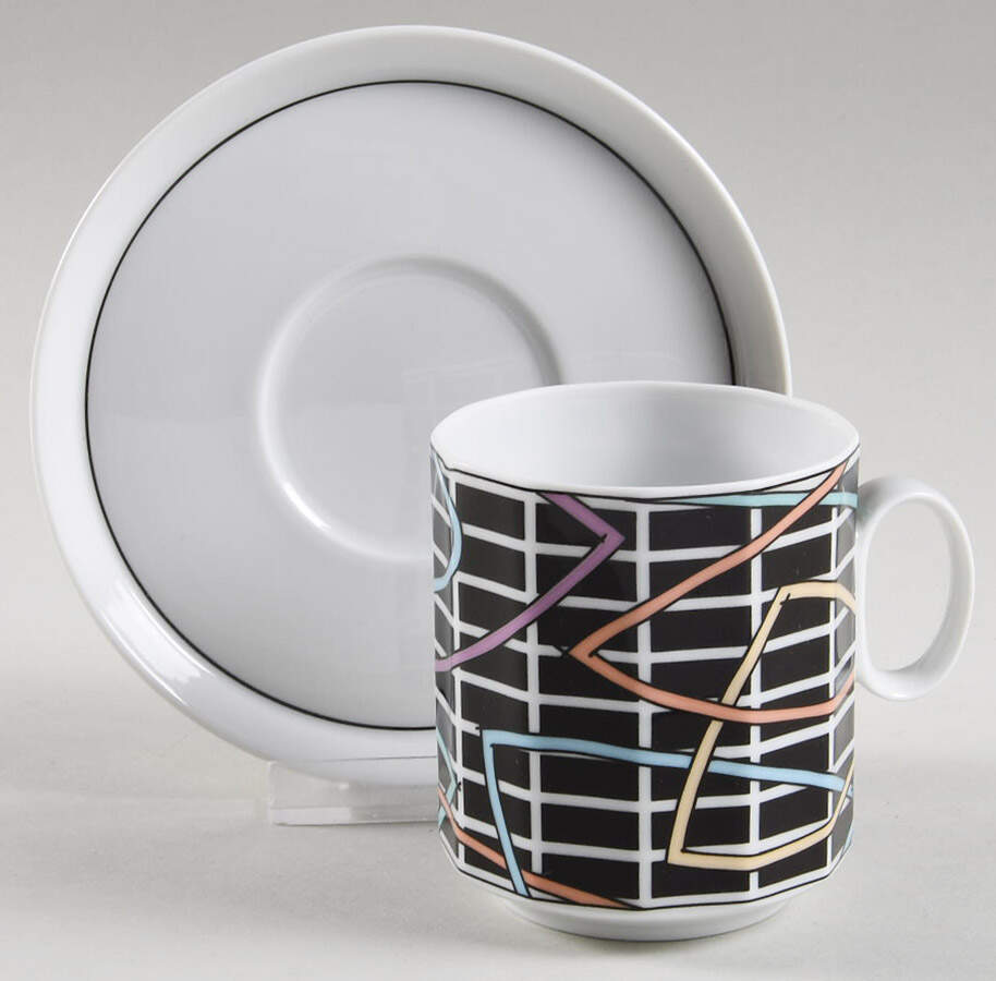 Broadway Flat Cup & Saucer Set by Rosenthal - Continental-1