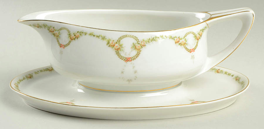 Briar Rose Gravy Boat with Attached Underplate by Rosenthal - Continental-1