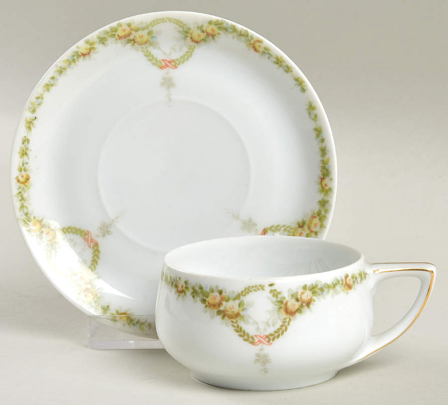 Briar Rose Flat Demitasse Cup & Saucer Set by Rosenthal - Continental-1