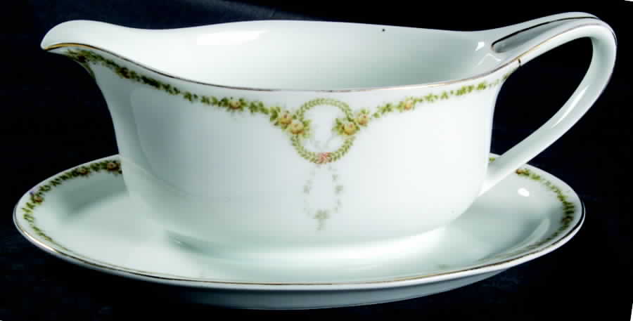Briar Rose Gravy Boat with Attached Underplate by Rosenthal - Continental-1