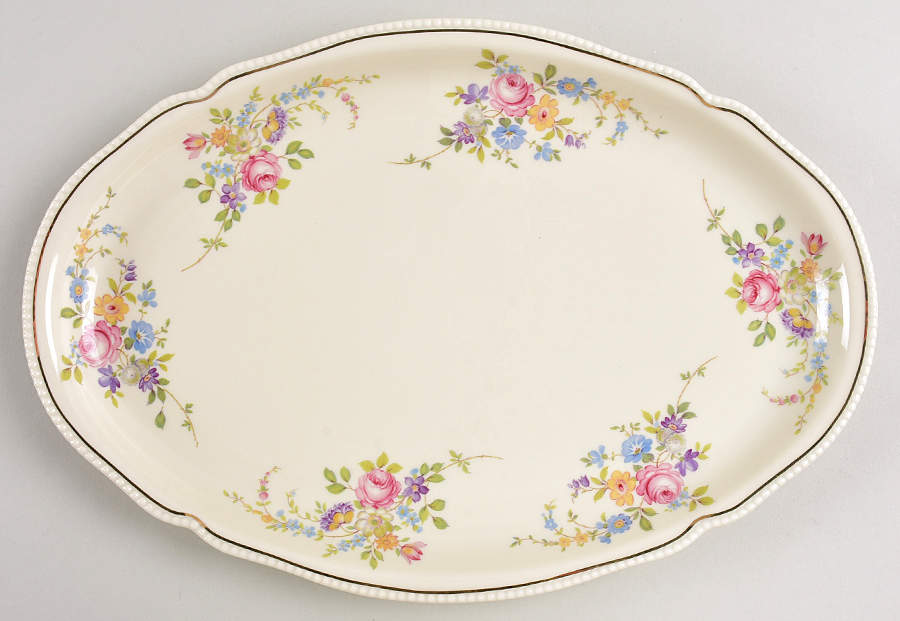 Bridal Rose 12" Oval Serving Platter by Rosenthal - Continental-1