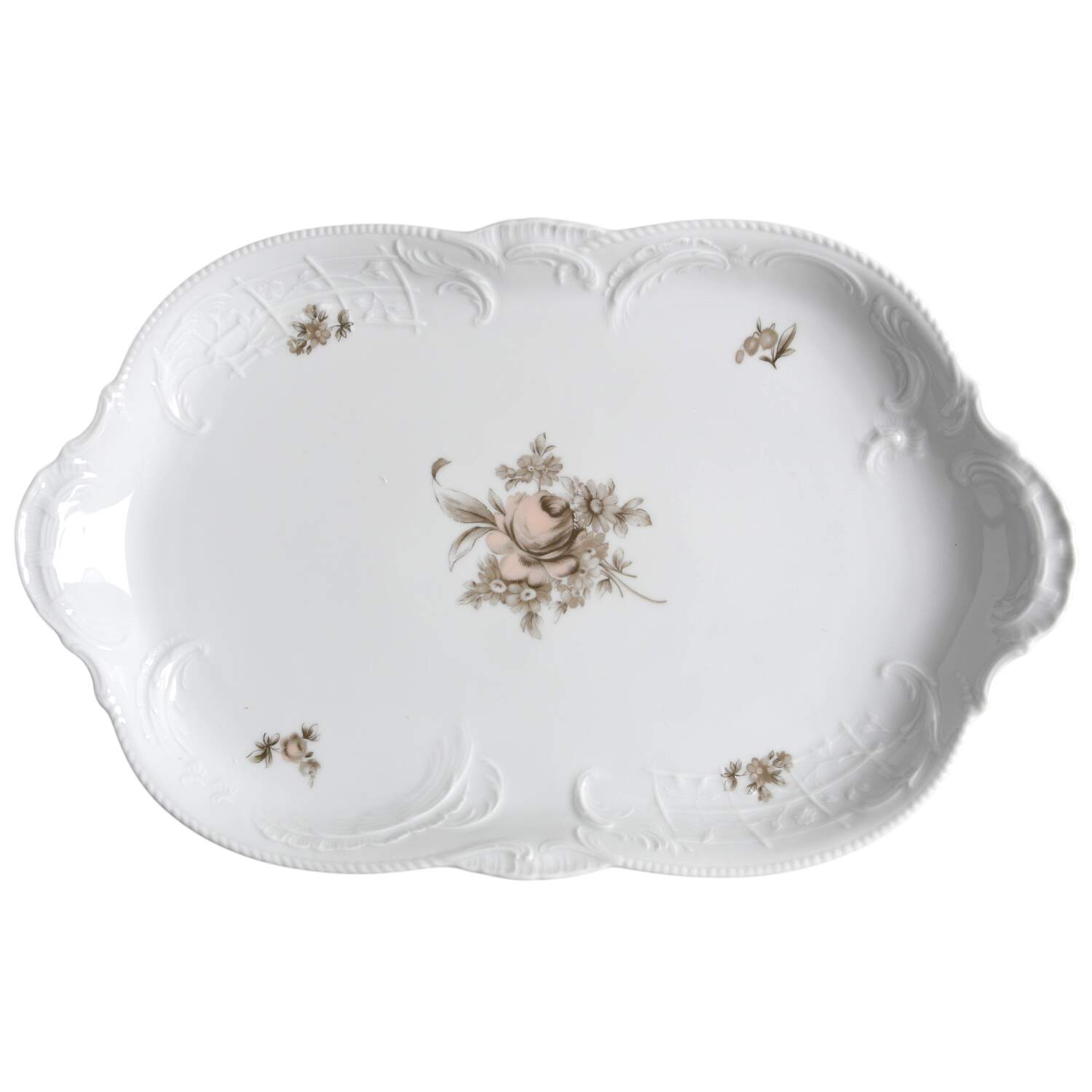 Brown Rose (Sanssouci) 15" Oval Serving Platter by Rosenthal - Continental-1